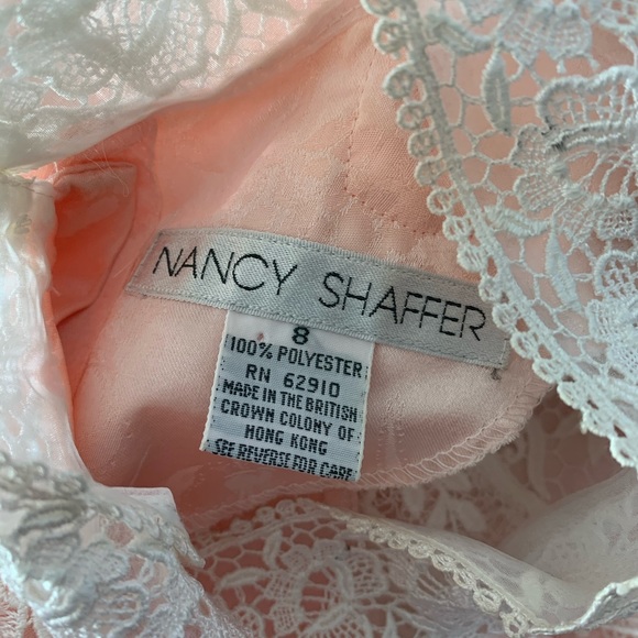 Vintage Lace Bodice Pleated Dress sz 8 - Picture 3 of 8